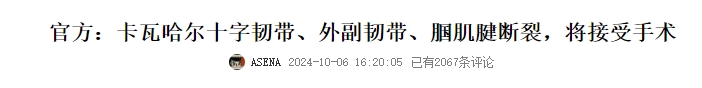 表达支持！距离卡瓦哈尔伤情公布仅3小时，皇马就宣布与球员续约